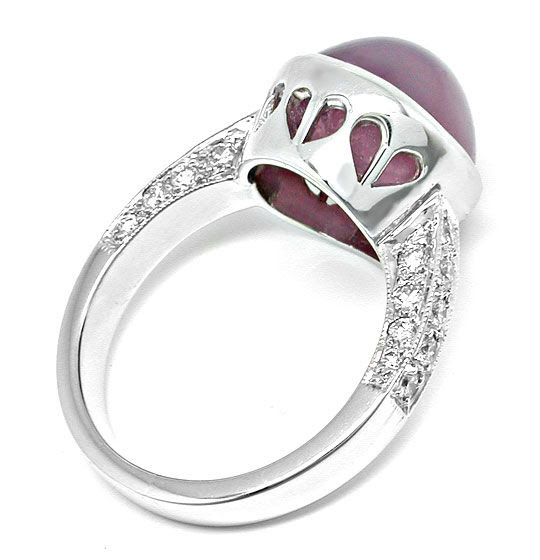 Foto 3, Neu Brillantring Riesen-Spitzen-Sternrubin! 18K Schmuck, S8371