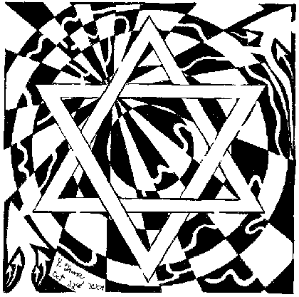 Magen David Maze - Star of david the maze, psychedelic art