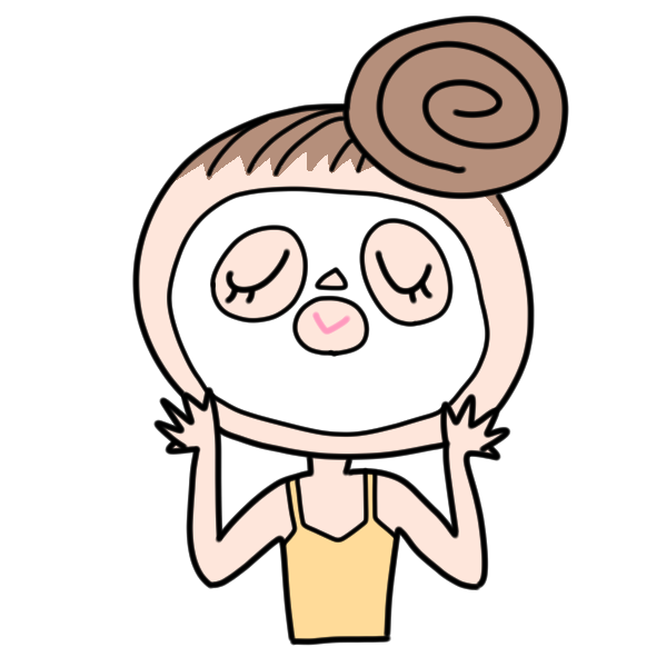 パックをしている女性のイラスト かわいいフリー素材が無料のイラストレイン