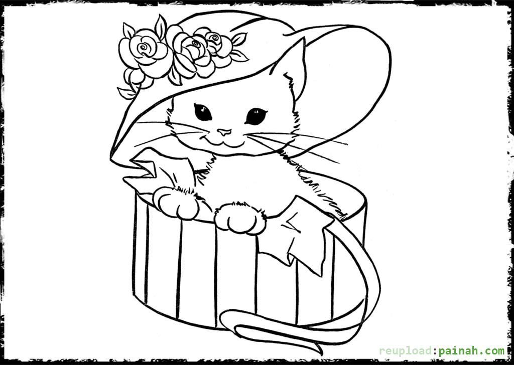  Cute  Kitten  Printable Coloring  Pages Coloring  Home