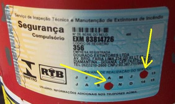 selo, extintor, INMETRO