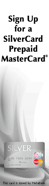 Silver Prepaid MasterCard card