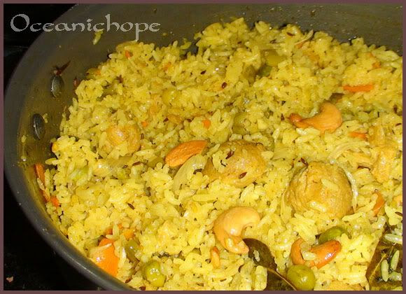 Soya Nuggets Rice