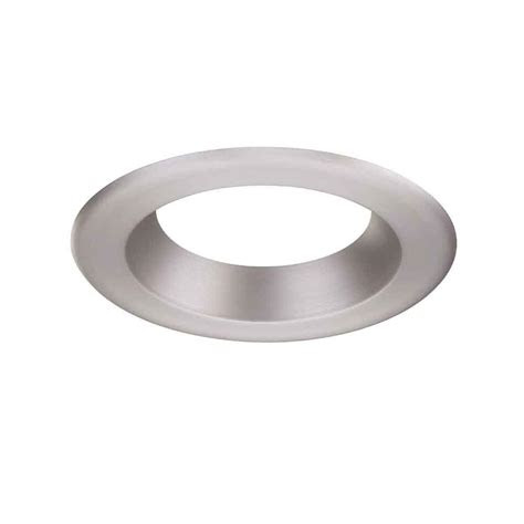 commercial electric   brushed nickel led recessed trim