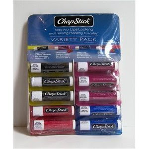 Chapstick Lip Balm Variety Pack - Pack of 12 Sticks
