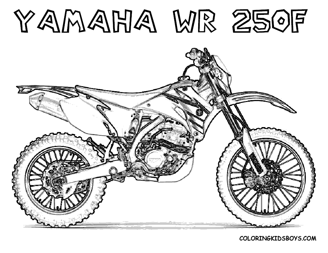 Dessin Coloriage de motocross   imprimer