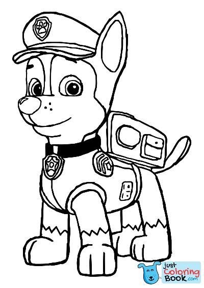 Chase Paw Patrol Coloring Pages