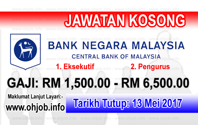 Jawatan Kerja Kosong BNM - Bank Negara Malaysia logo www.ohjob.info mei 2017