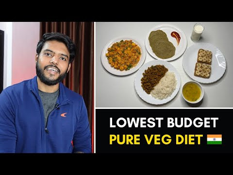 Lowest Budget Bodybuilding Diet Plan For College Students ( Pure Veg ) | 157gms Protein !! 🇮🇳