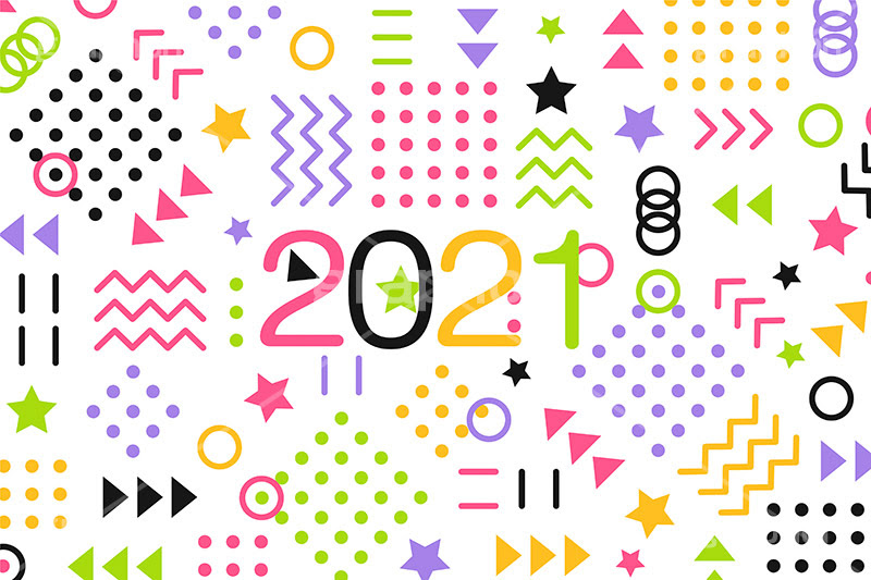 21年号デザイン ポップ グラフォン無料素材