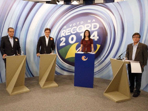 Henrique, Robinson e Robério participaram de debate em Natal (Foto: Canindé Soares/G1)