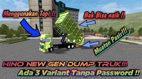 mod bussid truk hino   gen  link  mod