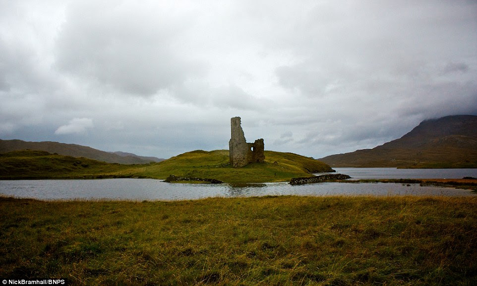 Lone ruin: The abandoned Ardvreck Castle dates from the 16th century and stands on a rocky promontory jutting out into Loch Assynt located in Sutherland in the Scottish Highlands. It is believed to have been built around 1590 by the Clan MacLeod family who owned Assynt. In 1650,  James, Marquis of Montrose, was captured by the Laird of Assynt and held at the castle before being taken to Edinburgh for trial and execution