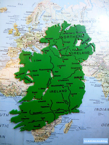 Map stencil of Ireland
