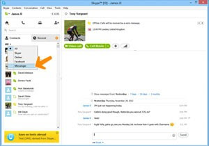 Skype mostra lista de contatos do Messenger. (Foto: Divulgação/Skype)