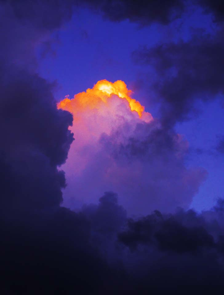 ゆんフリー写真素材集 No 夕焼けの入道雲 日本 東京