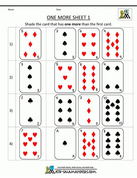 matching numbers one more worksheets 99worksheets