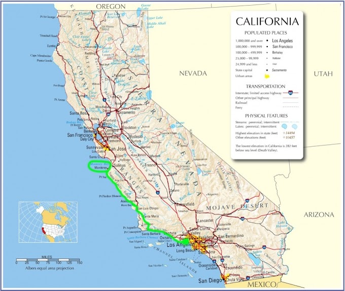 Printable Pacific Coast Highway Map