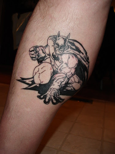  Batman leg Tattoo 