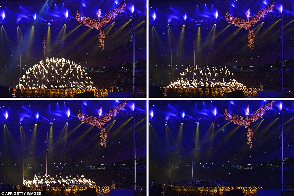 As the cauldron separated, the Olympic flame slowly faded until it was no more and the Games was officially over