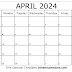 april 2024 calendar printable - april blank calendar 2024 easy to use calendar app 2024 | printable calendar 2024 april