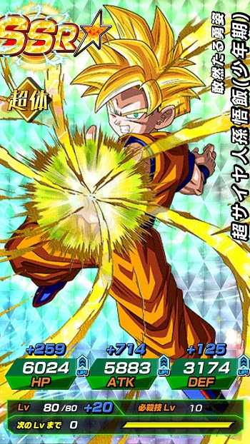 Dbzドッカンバトル イベントキャラ 敢然たる勇姿 超サイヤ人孫悟飯 少年期 Sr のドッカン覚醒後lv最大ステータスが判明 R でもここまで強くなる Dokkanbkouryaku
