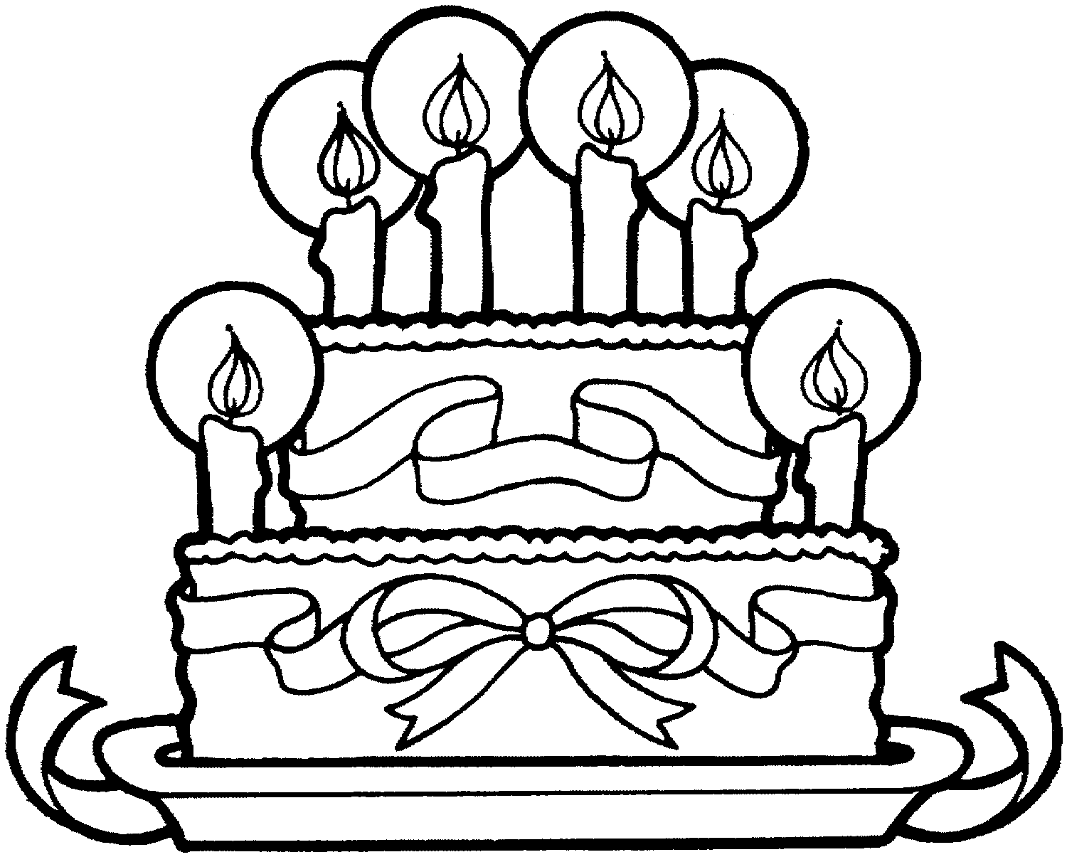 Cake coloring pages to download and print for free