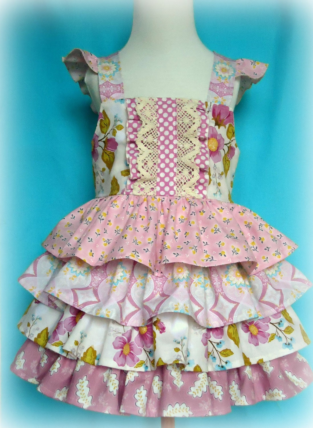 Ruffle Me Pretty Dress Tiered Ruffle Reverse Knot Dress with flutter ruffle straps