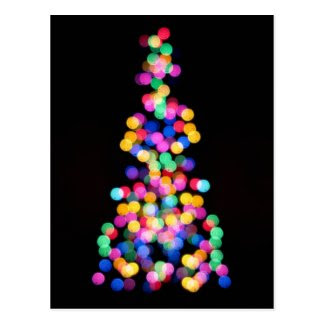Blurred Christmas Lights Post Card