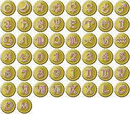 シンボル 星 星座 数字 Counterclockwise