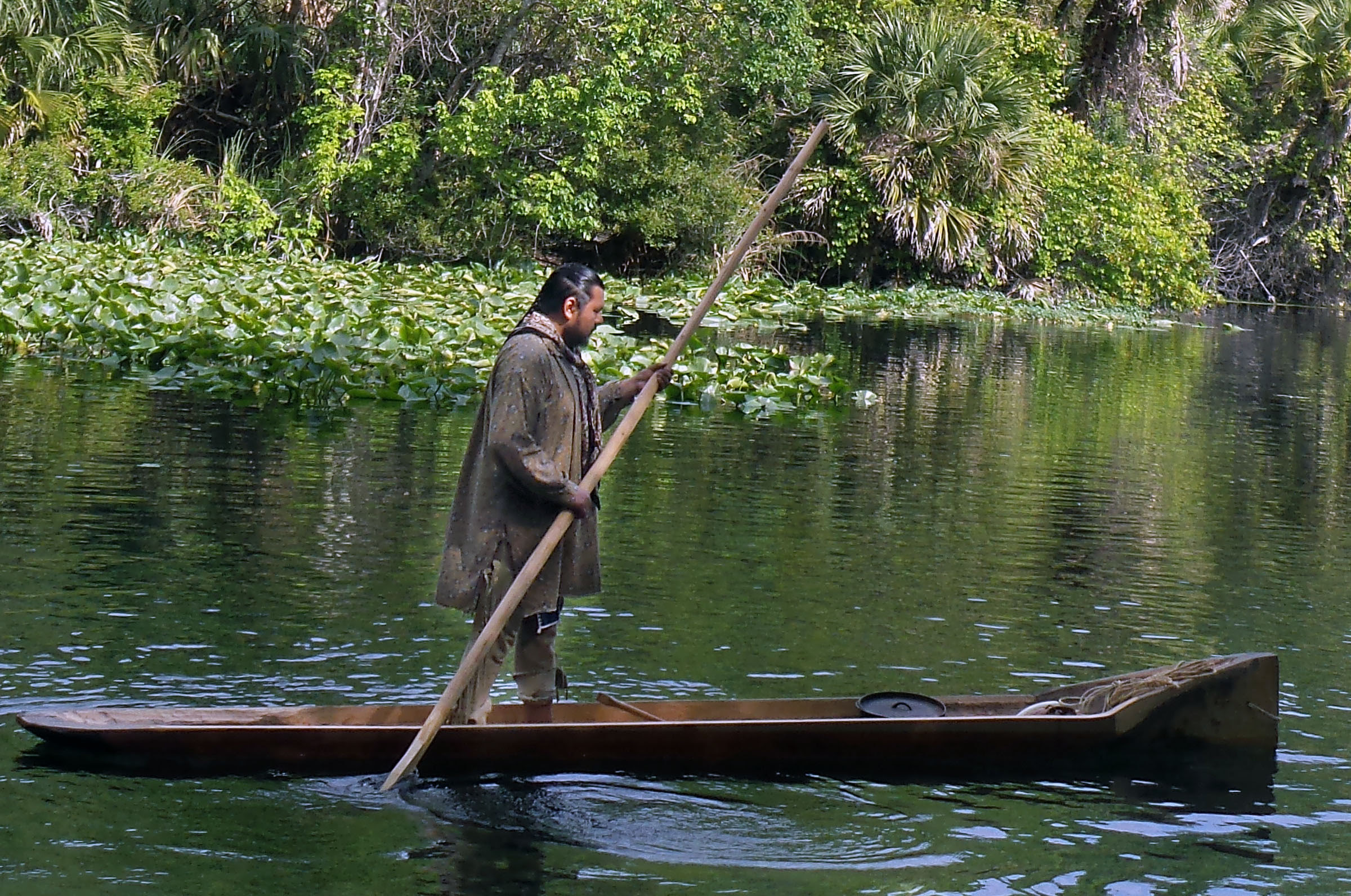 successful seminole dugout canoe launch for pedro zepeda