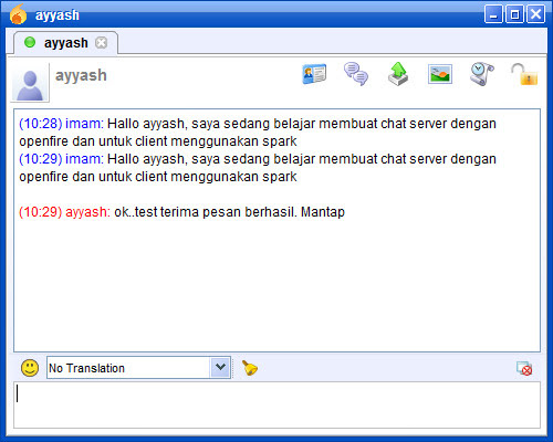 Spark ketika melakukan perbincangan.