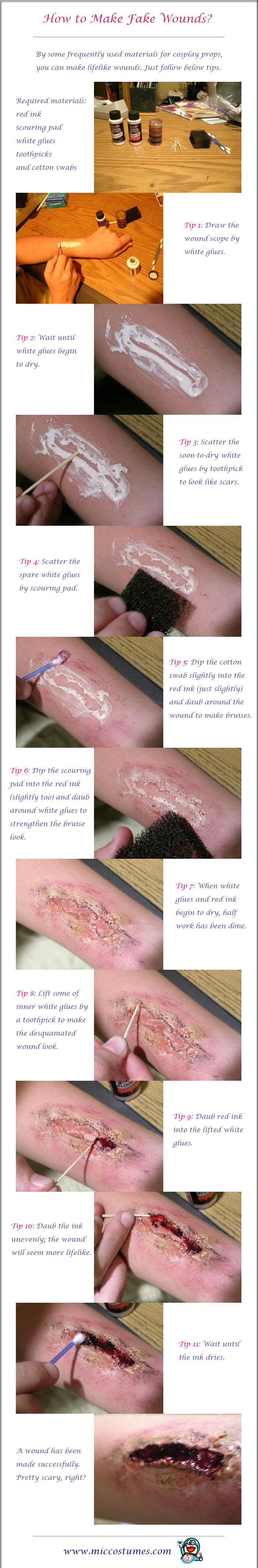 How To Make Fake Wounds For Cosplay Scars And Scratches The