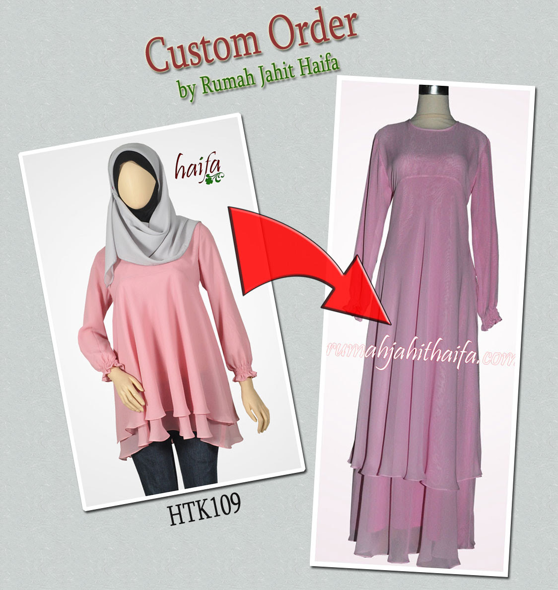Baju Muslim Bahan Sifon Ceruti