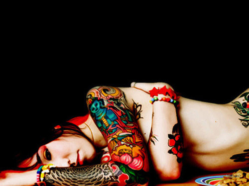girl model sleeve tattoo tattoos wallpaper