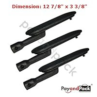 PayandPack 12 14/16' x 3 3/8' MBP 29551 BBQ Barbeque Barbecue Replacement Gas Grill Cast Iron Burner for Kenmore Sears, Lowes Model Grills