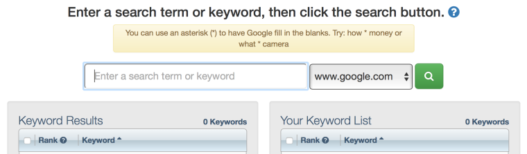 Keyword Tool Dominator Website Screenshot