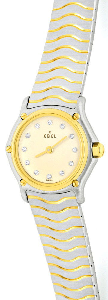 Foto 2, EBEL SPORT CLASSIC MINI STG, DIAMANT-ZIFFERBLATT TOPUHR, U1061