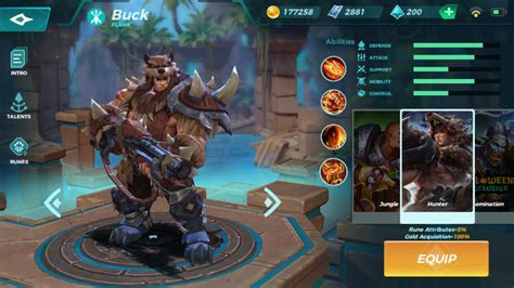 buck abilities talents  skins paladins strike central