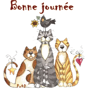 Bonne Journee Chats Gifs Animes Gratuit Le Monde Des Gifs
