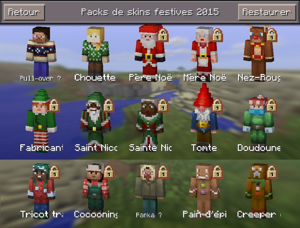 Minecraft : Dernières news: Un pack de skin spécial fêtes 