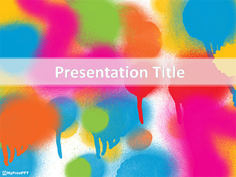 Free Colorful Spray Powerpoint Template Download Free Powerpoint Ppt