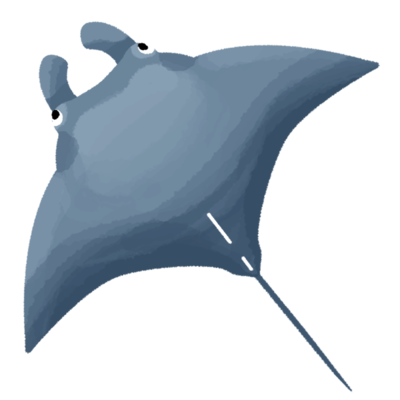 マンタ オニイトマキエイ Bの無料素材 イラスト沖縄 おきなわ