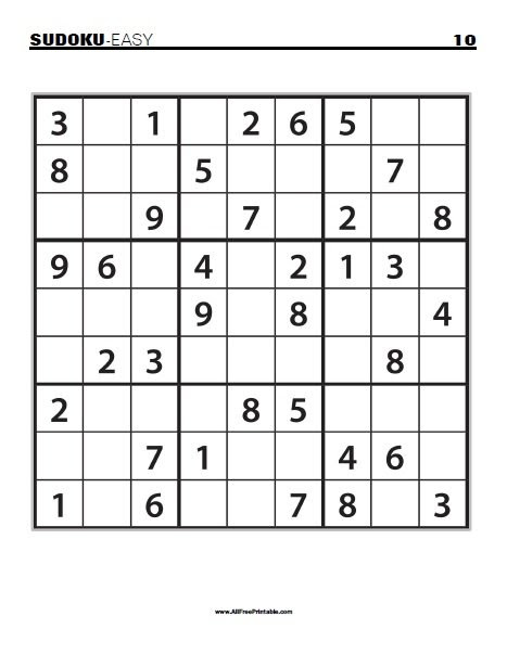 sudoku puzzles free printable