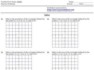 Easy Worksheet: Area and Perimeter of Rectangles and Squares ...
