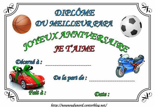 Coloriage Fete Des Peres Diplome Idees De Coloriage