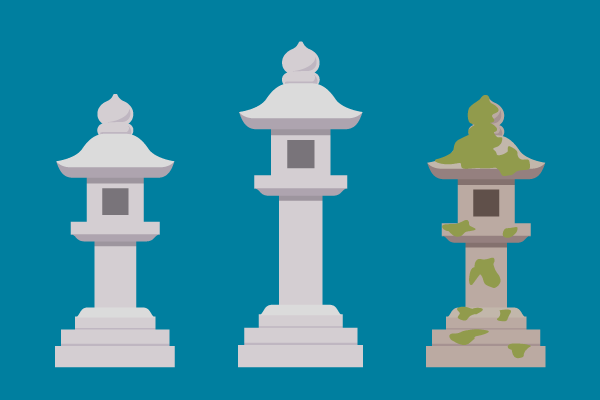 石灯籠のフリー素材 街 建物系イラスト専門サイト Town Illust