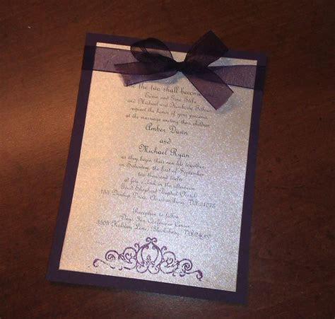 diy plum wedding invitations turns