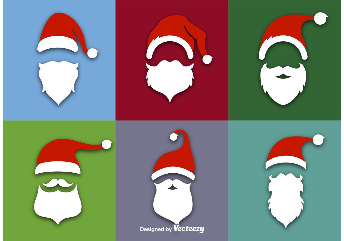 Download Santa Claus Flat Vector Icons - Download Free Vector Art ...