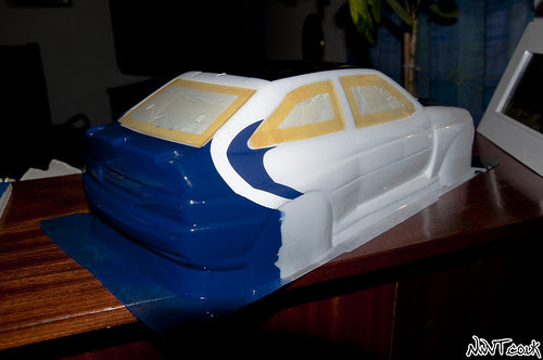 Tamiya RC Ford Escort WRC Rear Quarter After Final Coat Of Paint